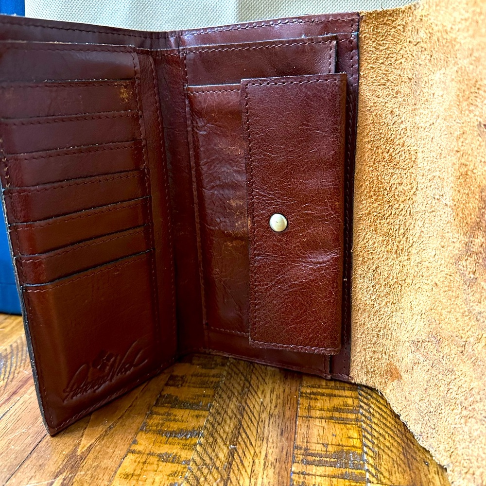 Patricia Nash Veneto Hand Tooled Leather Saddle Crossbody Purse w Terresa Wallet - Picture 3 of 8